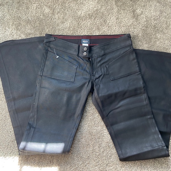 VON DUTCH Black Wax Denim Jeans - Picture 2 of 3